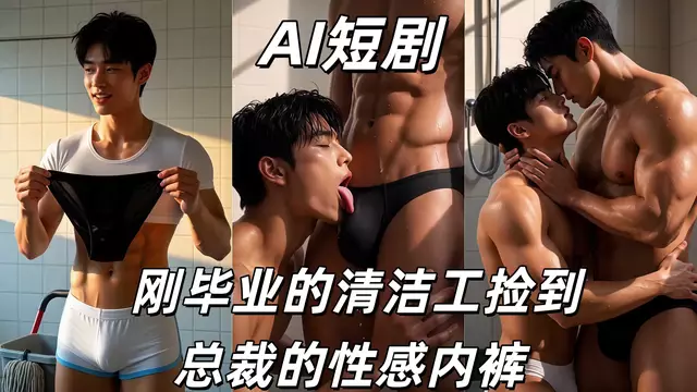 AI短劇 剛畢業的清潔工撿到總裁的性感內褲