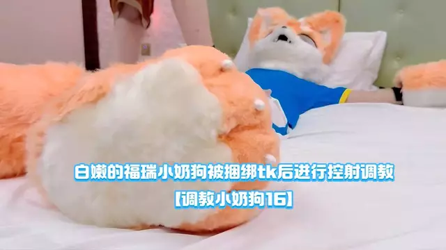 白嫩的福瑞小奶狗 被捆綁tk後 進行控射調教