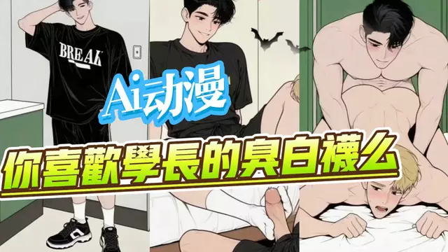 【Ai動漫】你喜歡體育生帥哥學長的臭白襪麼【中文字幕】