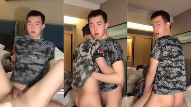 軍訓結束後酒店幹一炮 大學生的巨根太持久了