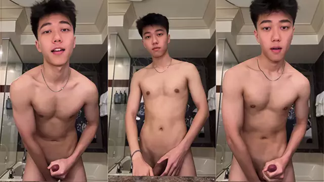 HeyxCutie 浴室鏡前打飛機 雞巴忍不住噴精