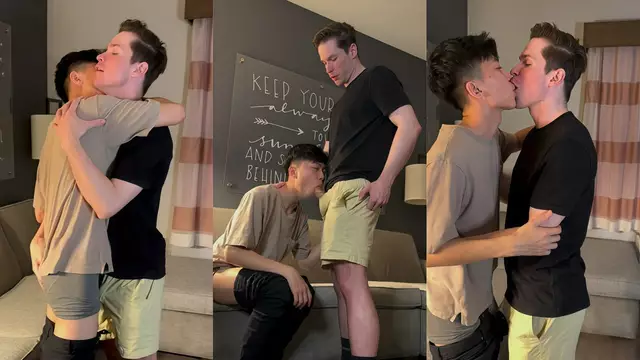 HeyxCutie 直播精彩回顧 沙發猛男熱吻上手猛擼高潮